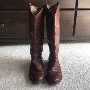 Frye Melissa Button Boot- cognac